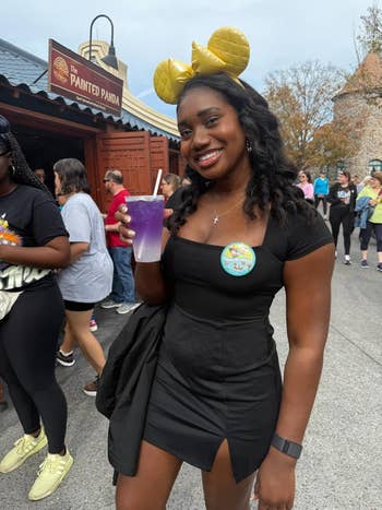Reviewer wearing the dress